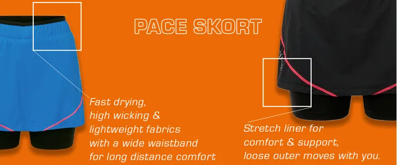 OMM Pace Skort in Black/Pink-4